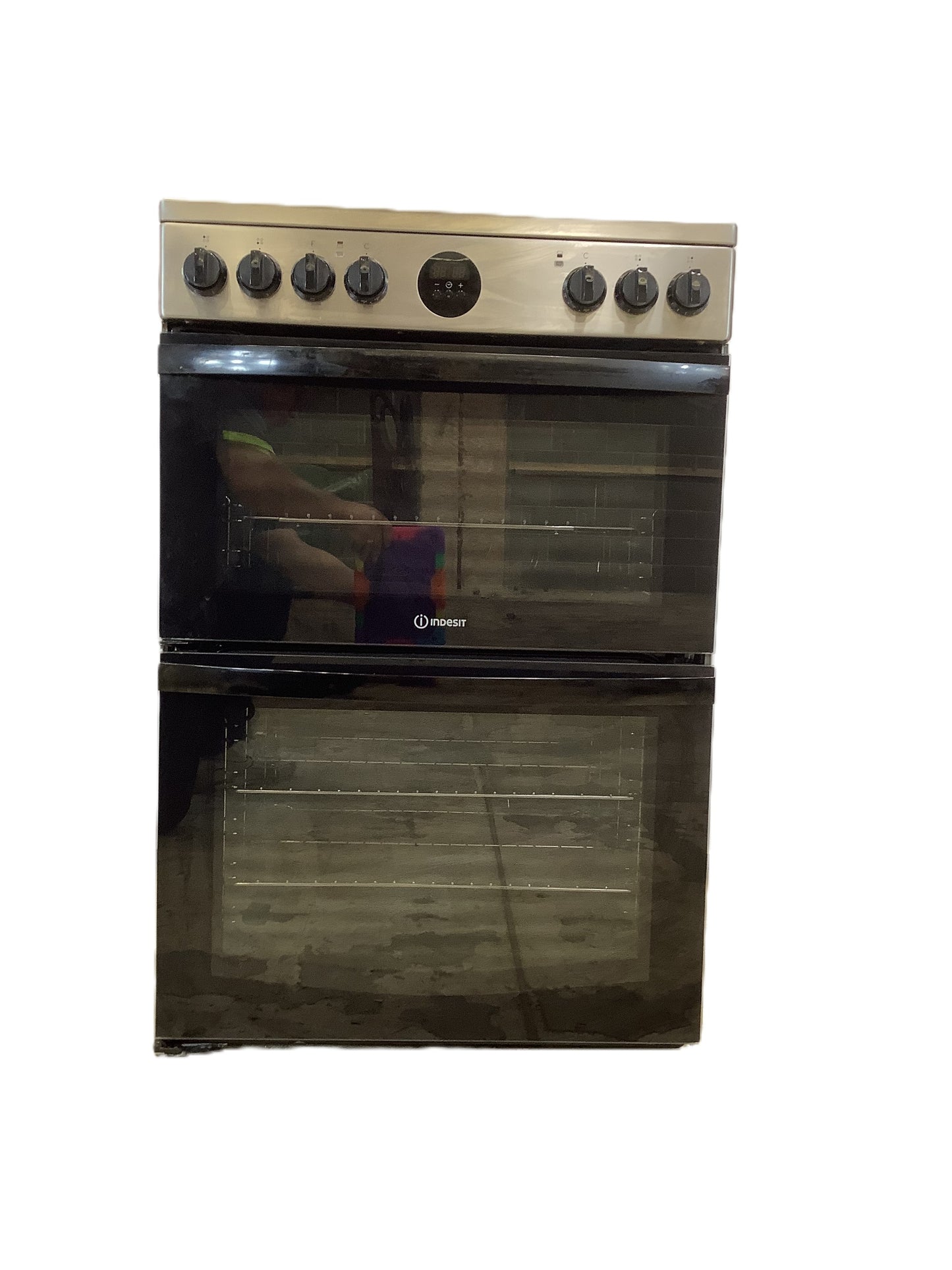 Indesit 60cm Double Oven & Grill Electric Cooker ID67V9HCX/UK L53277