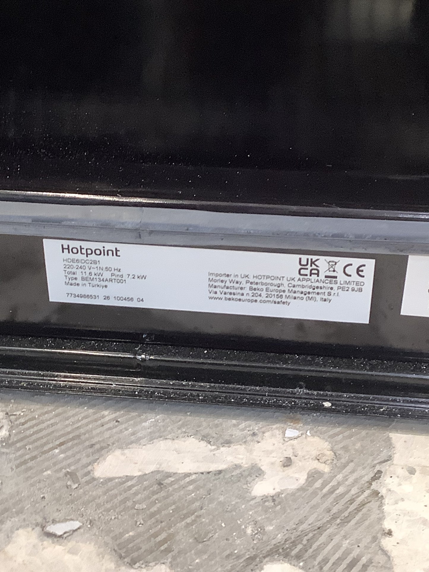 Hotpoint 60cm INDUCTION Double Oven & Grill Electric Cooker HDE61DC2B1 L53279