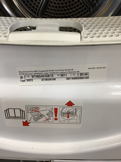 Siemens 9kg Condenser Tumble Dryer WT46G491GB/12 L53318