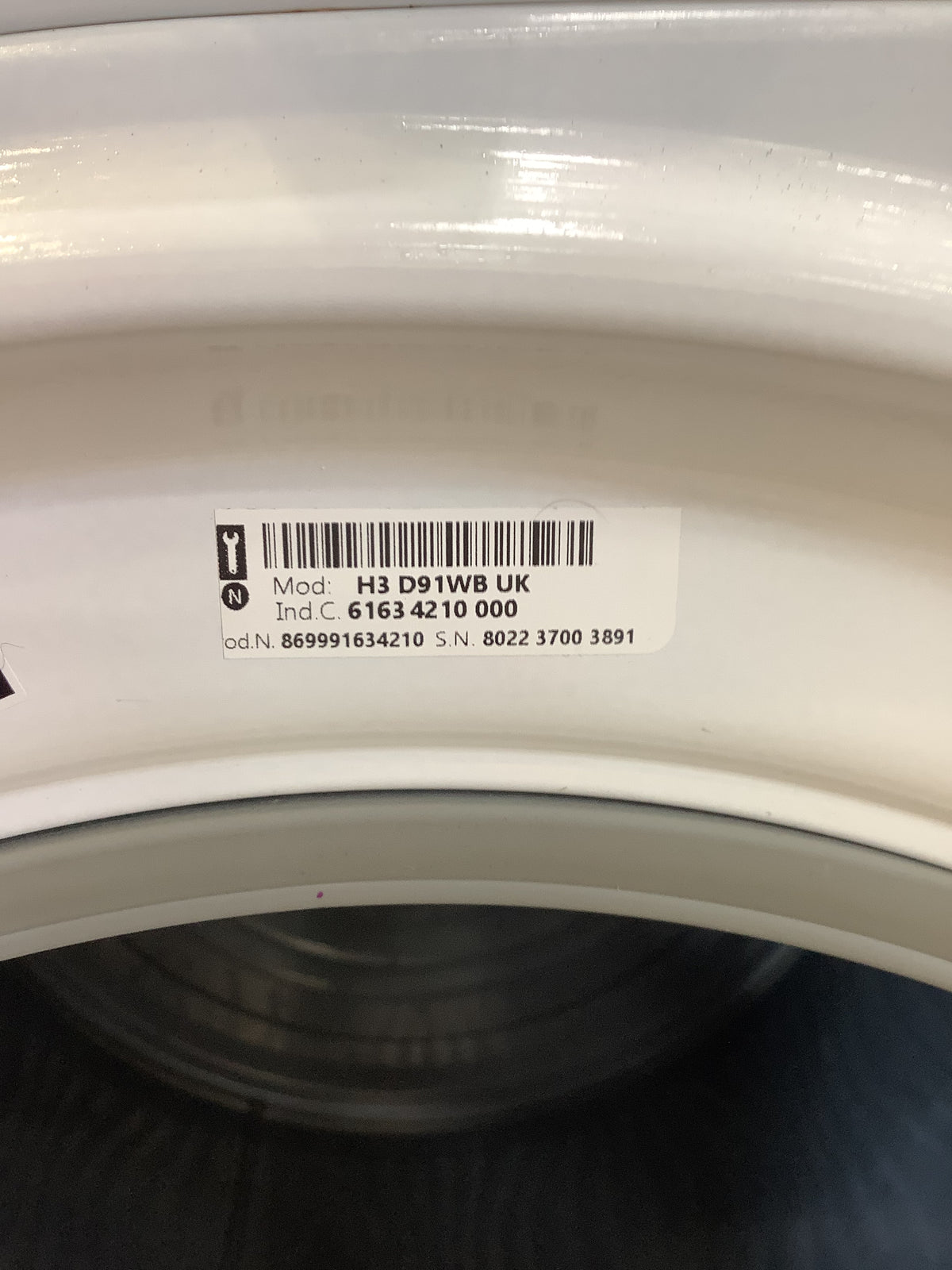 Hotpoint 9kg Condenser Tumble Dryer H3D91WBWUK L53381