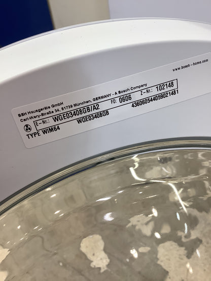 Bosch 8kg Washing Machine WGE03408GB/A2 L53545