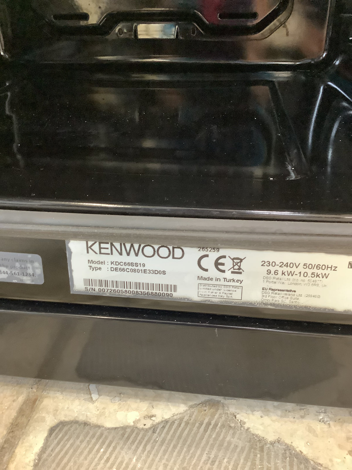 Kenwood 60cm Double Oven & Grill Electric Cooker KDC66SS19 L53568