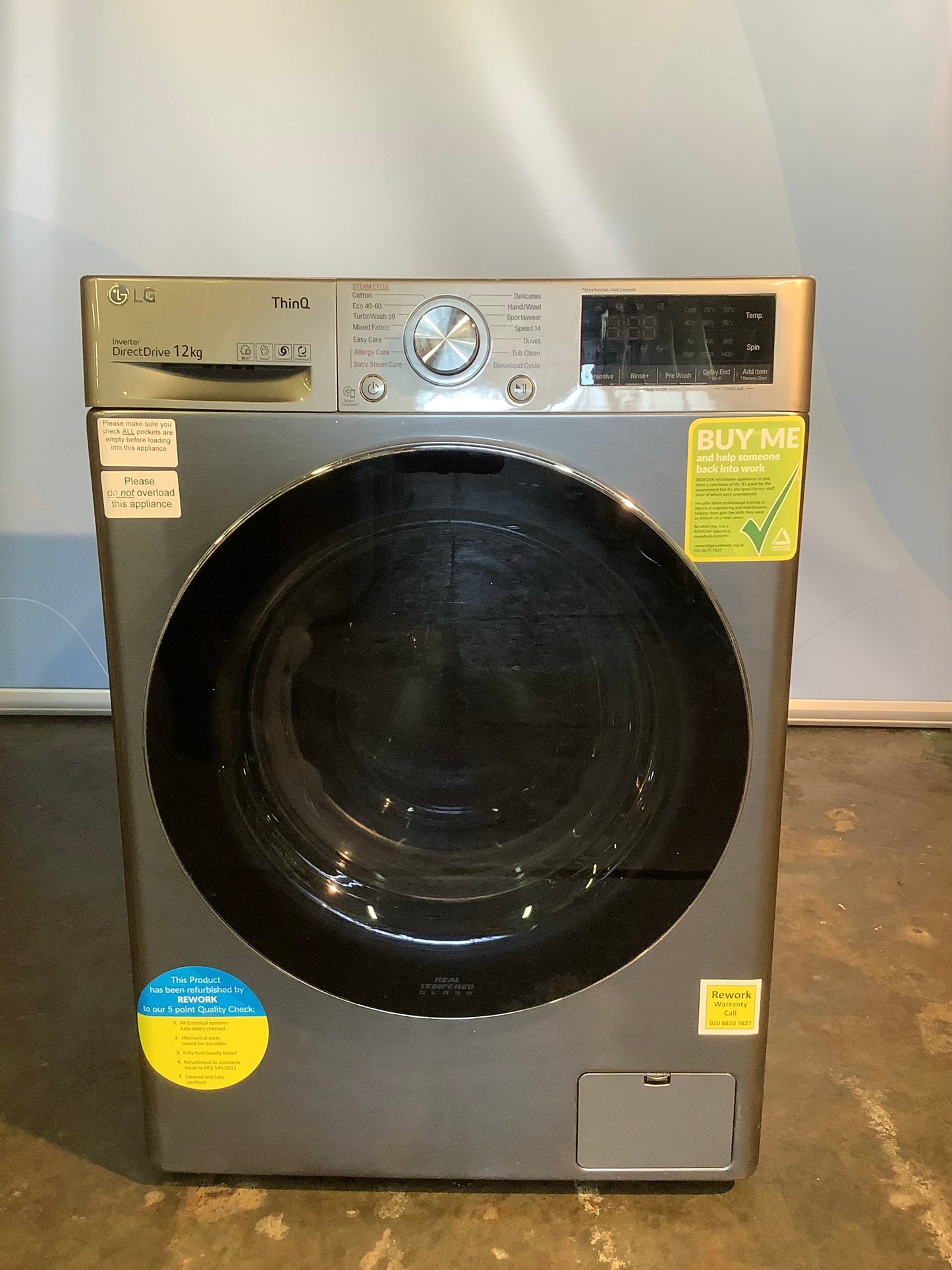 LG 12kg Washing Machine F4V712STSE { Wifi Enabled } L48546