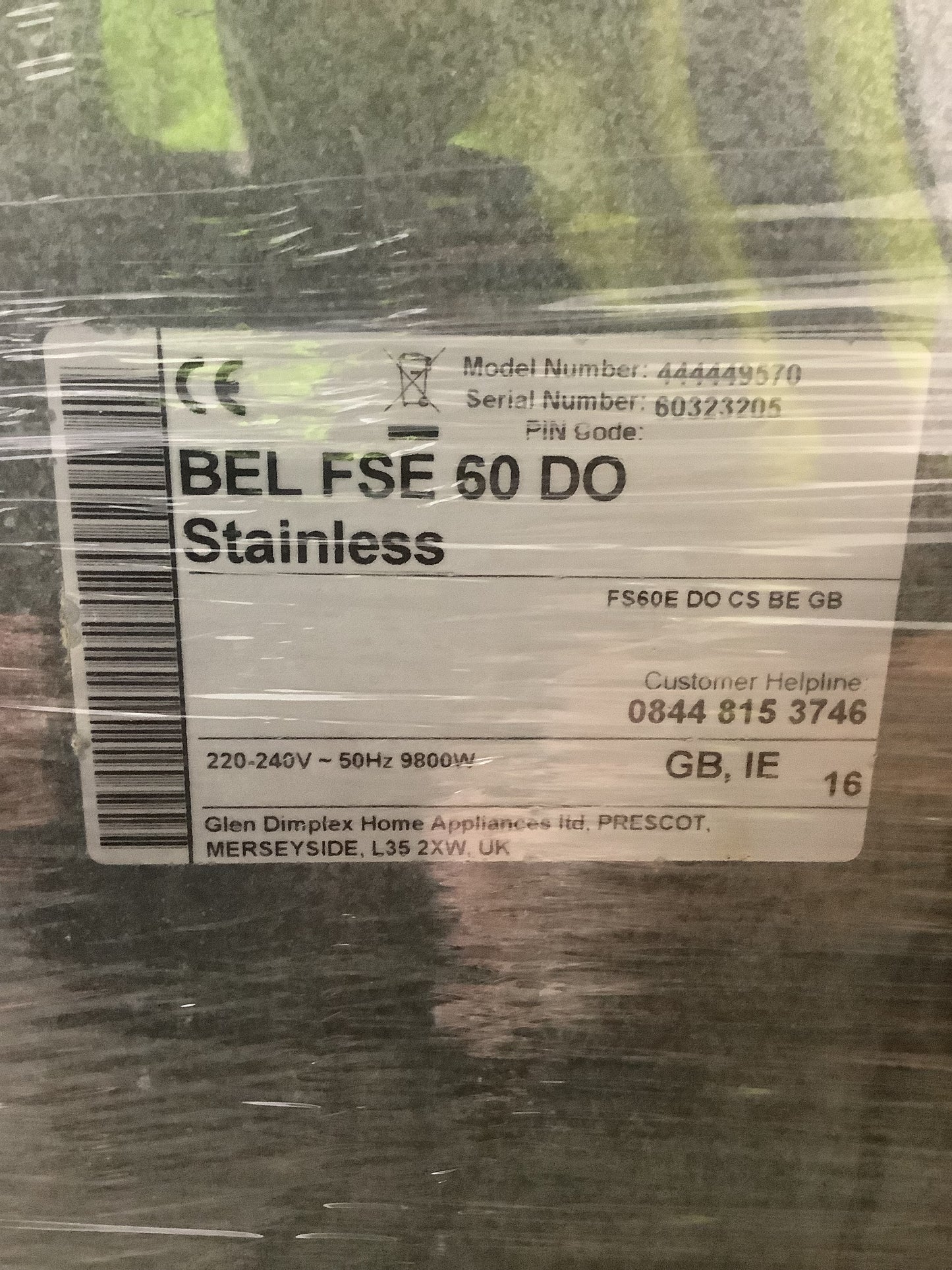 Belling Electric Cooker FSE60DO L48709