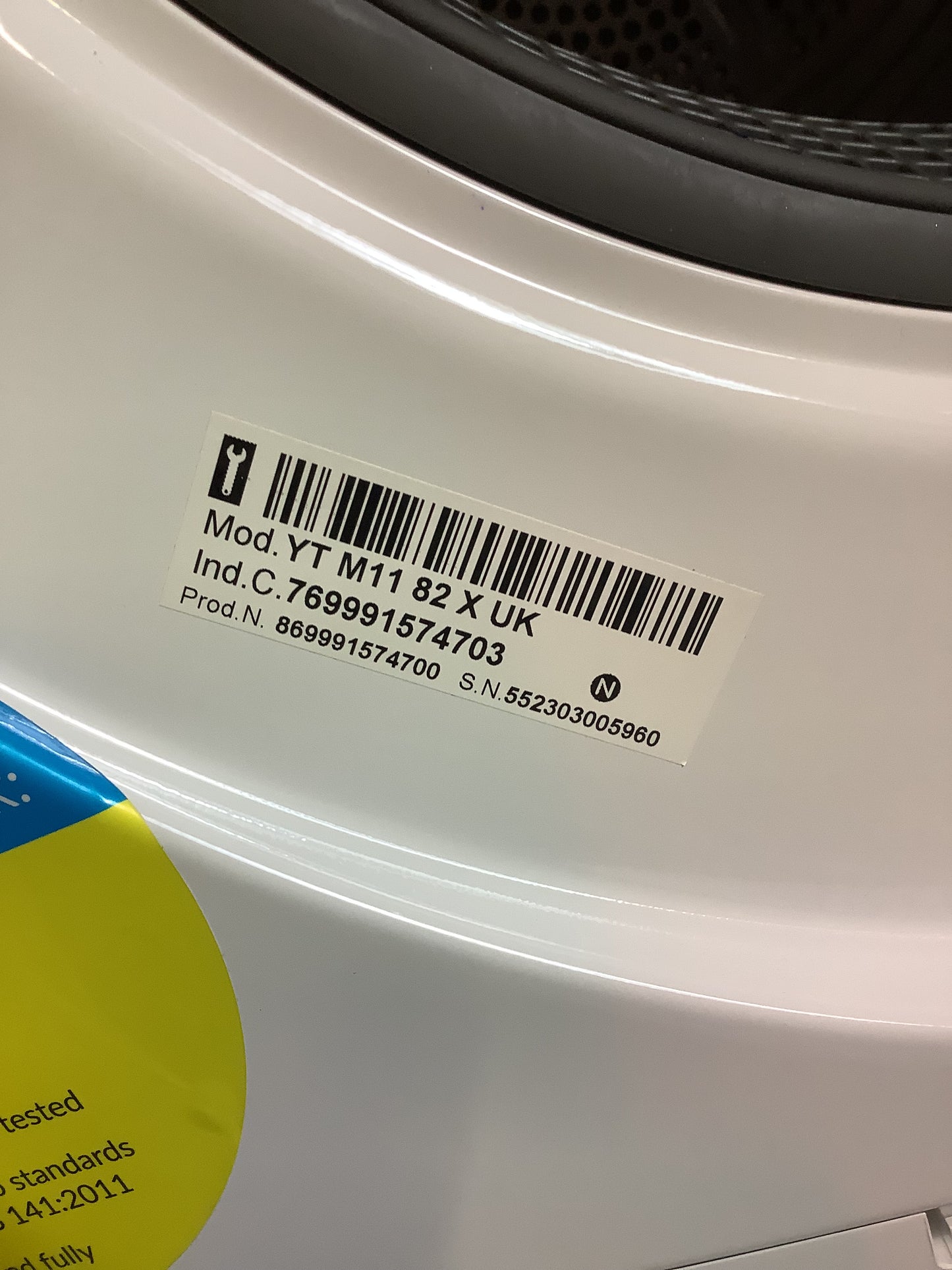 Indesit Tumble Dryer YTM1182X L46544