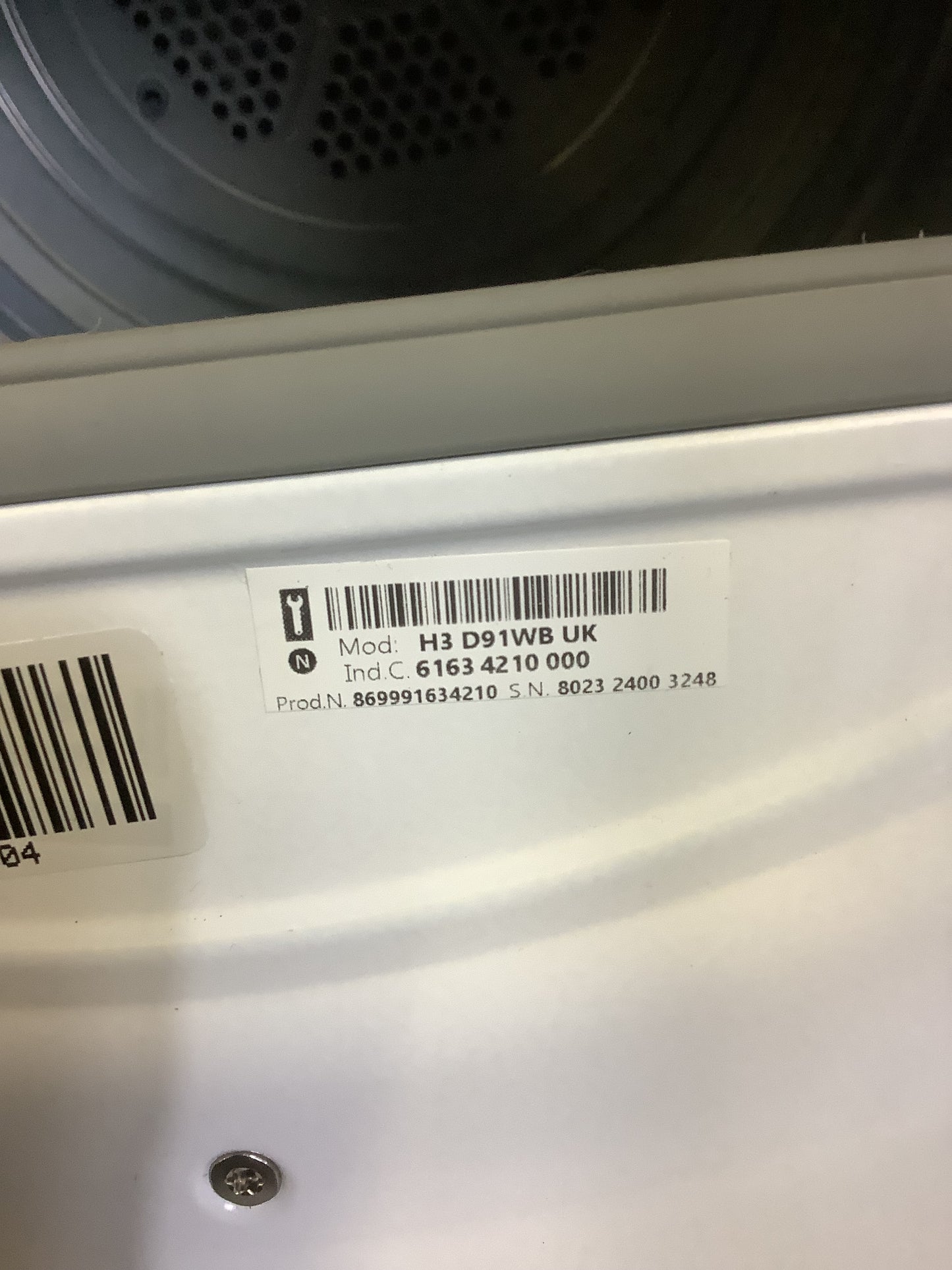 Hotpoint Tumble Dryer H3D91WBUK L47504