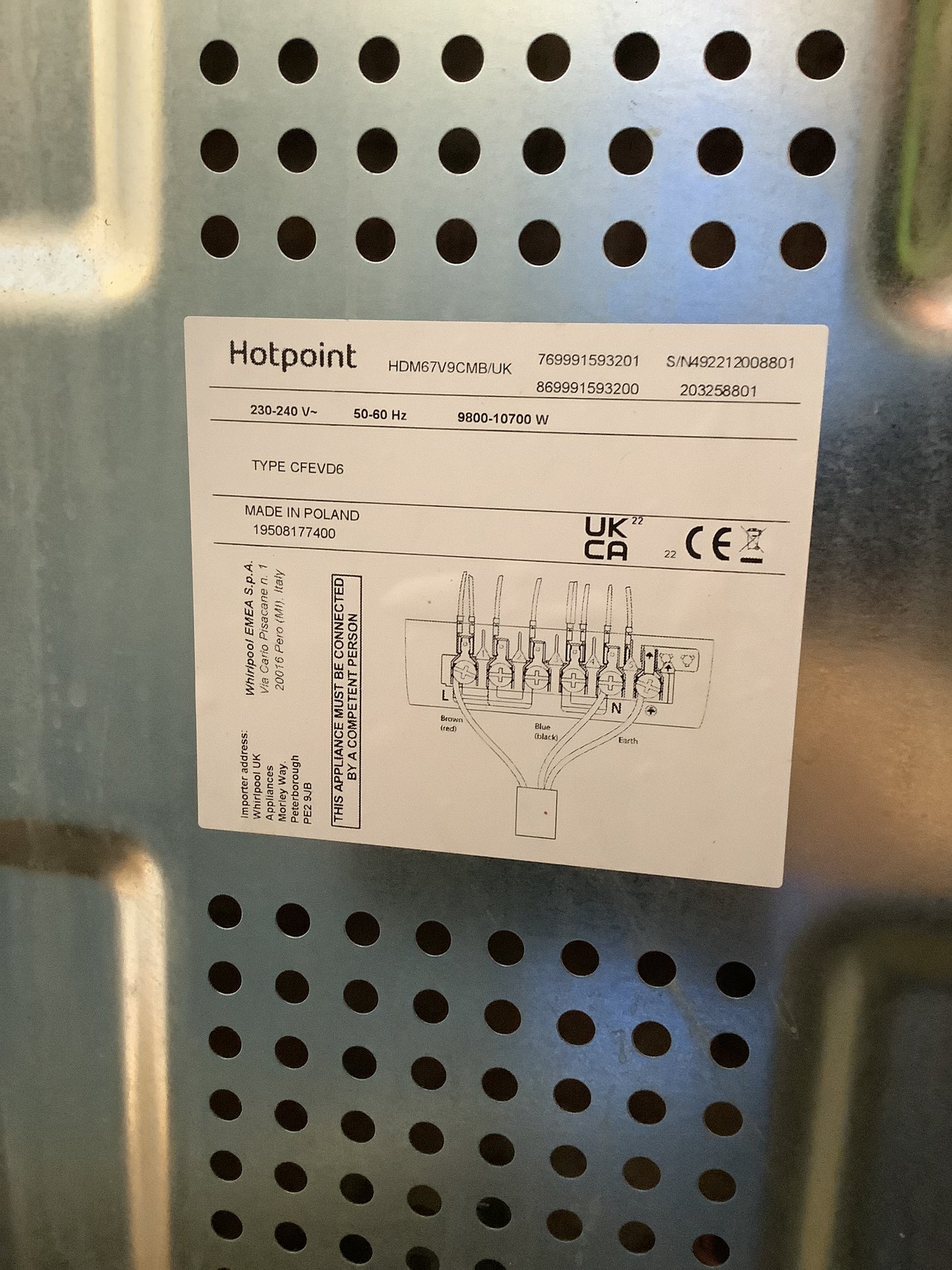 Hotpoint Electric Cooker HDM67V9CMB L47907