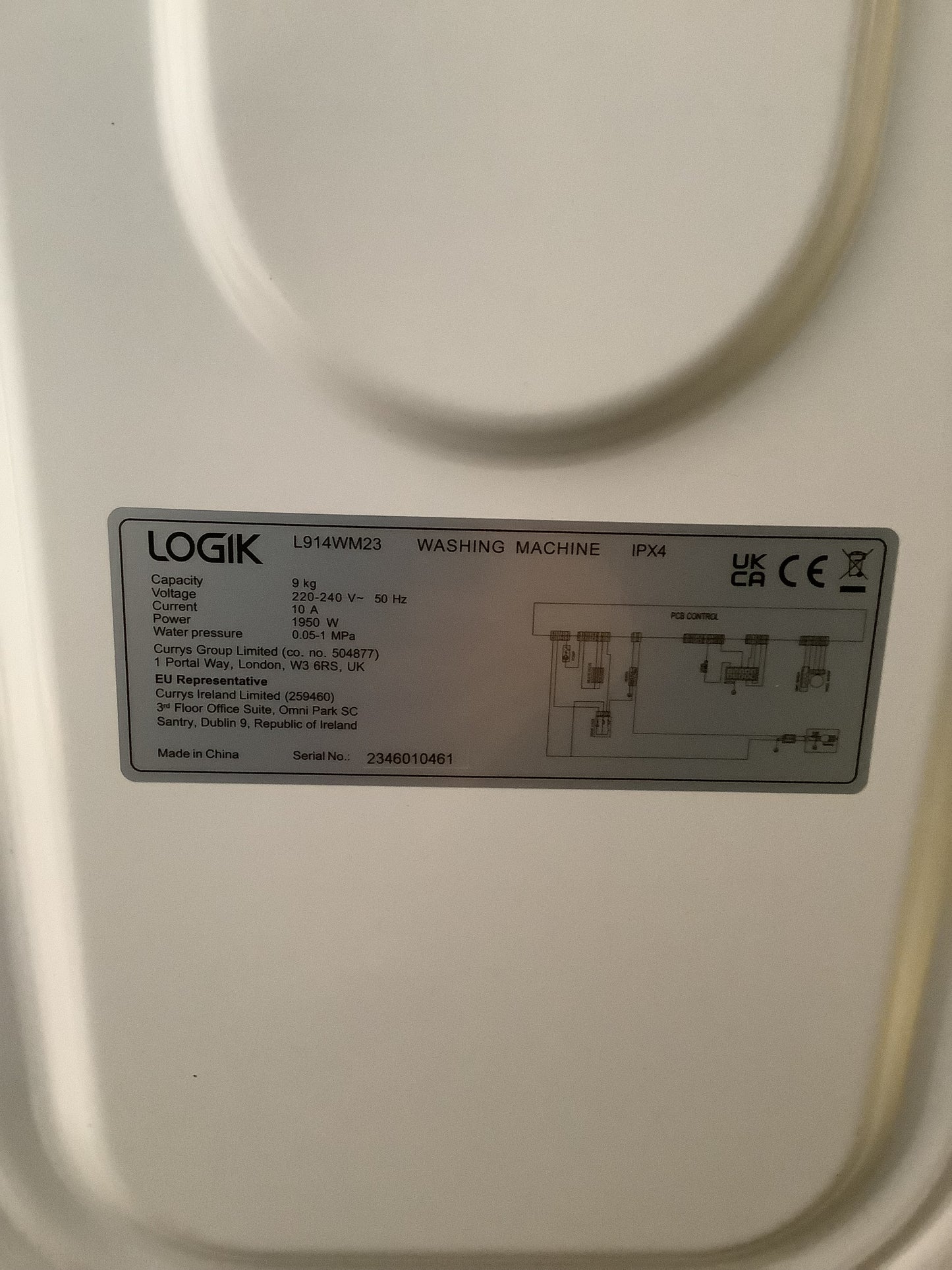 Logik Washing Machine L914WM23 L47905