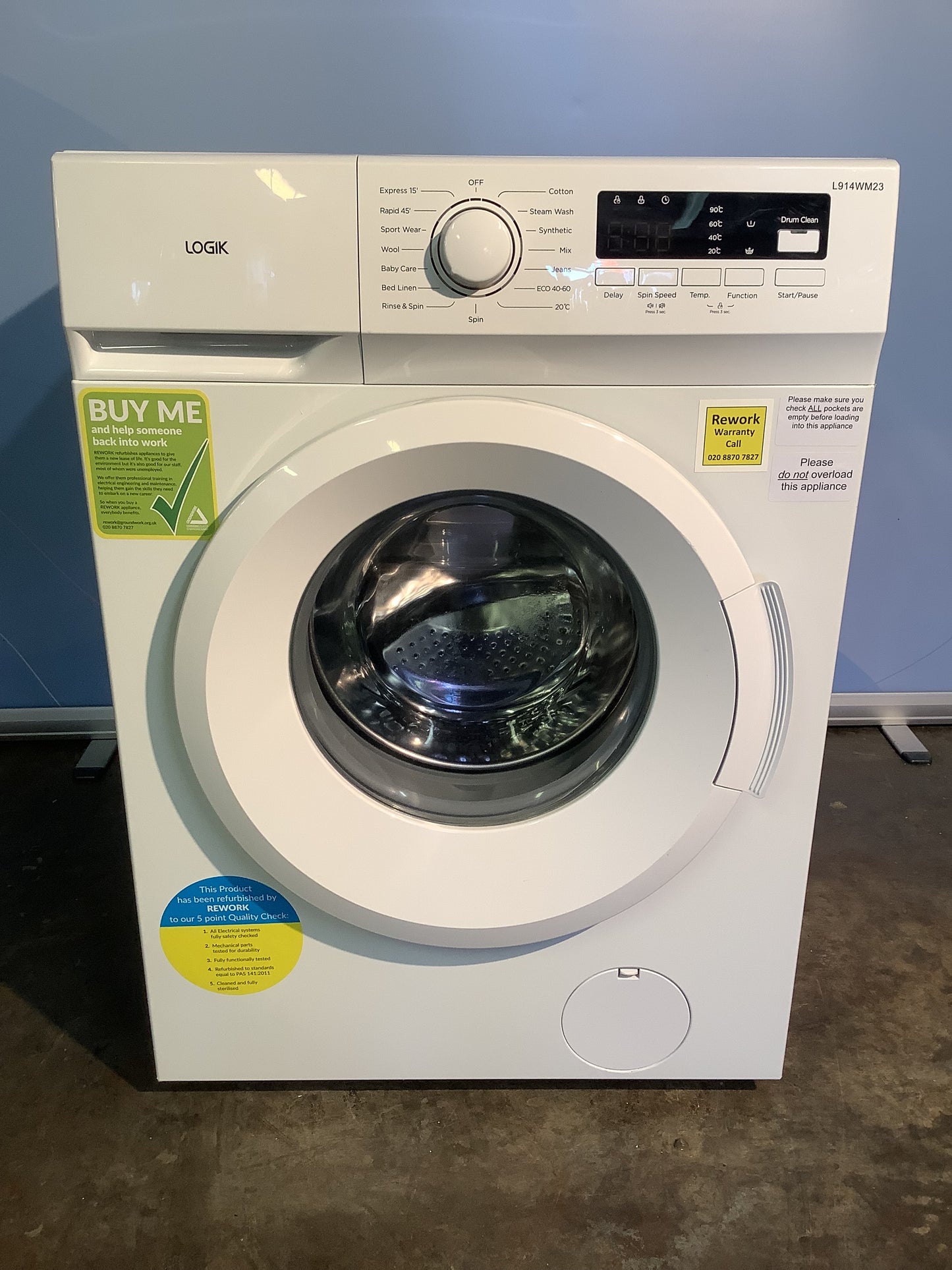 Logik Washing Machine L914WM23 L47905