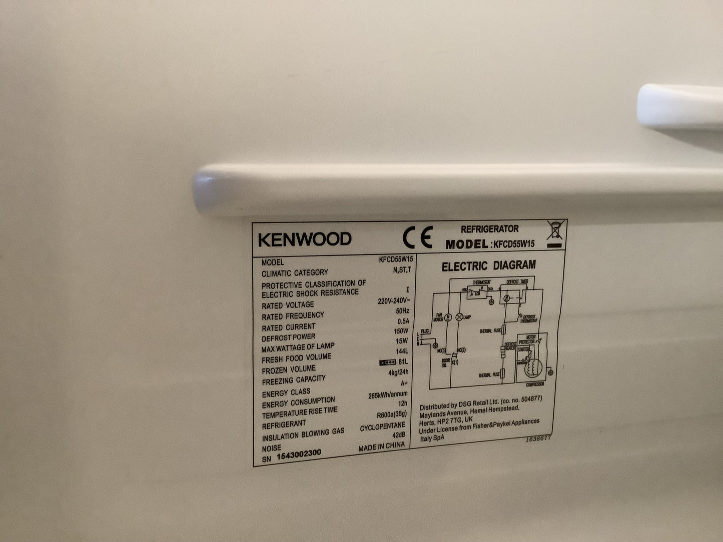 Kenwood Fridge Freezer KFCD55W15 L47773