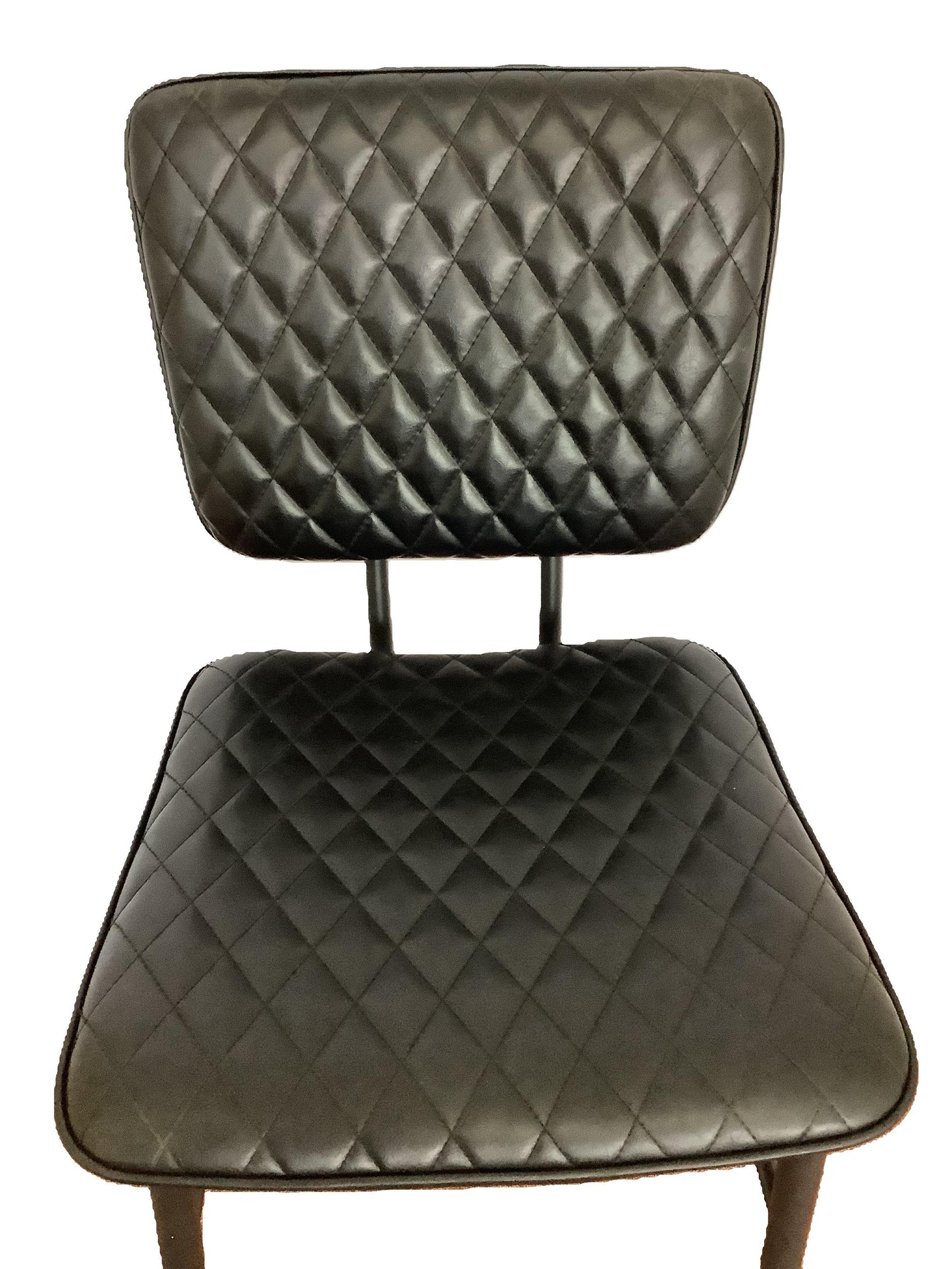 4 x Black Faux Leather Kitchen/Bar Stools F26694