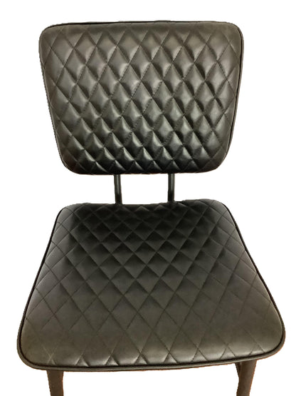 4 x Black Faux Leather Kitchen/Bar Stools F26694