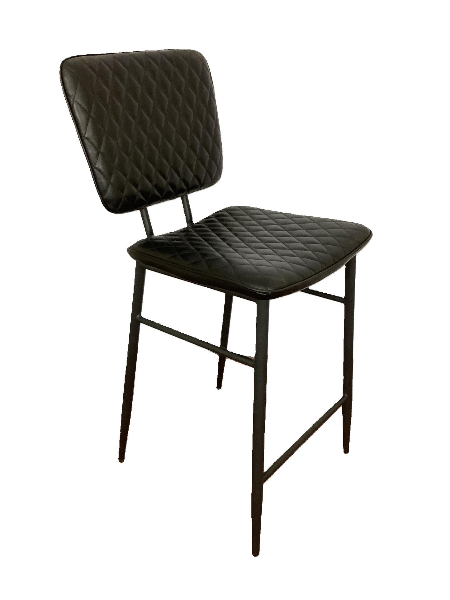 4 x Black Faux Leather Kitchen/Bar Stools F26694