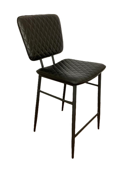 4 x Black Faux Leather Kitchen/Bar Stools F26694