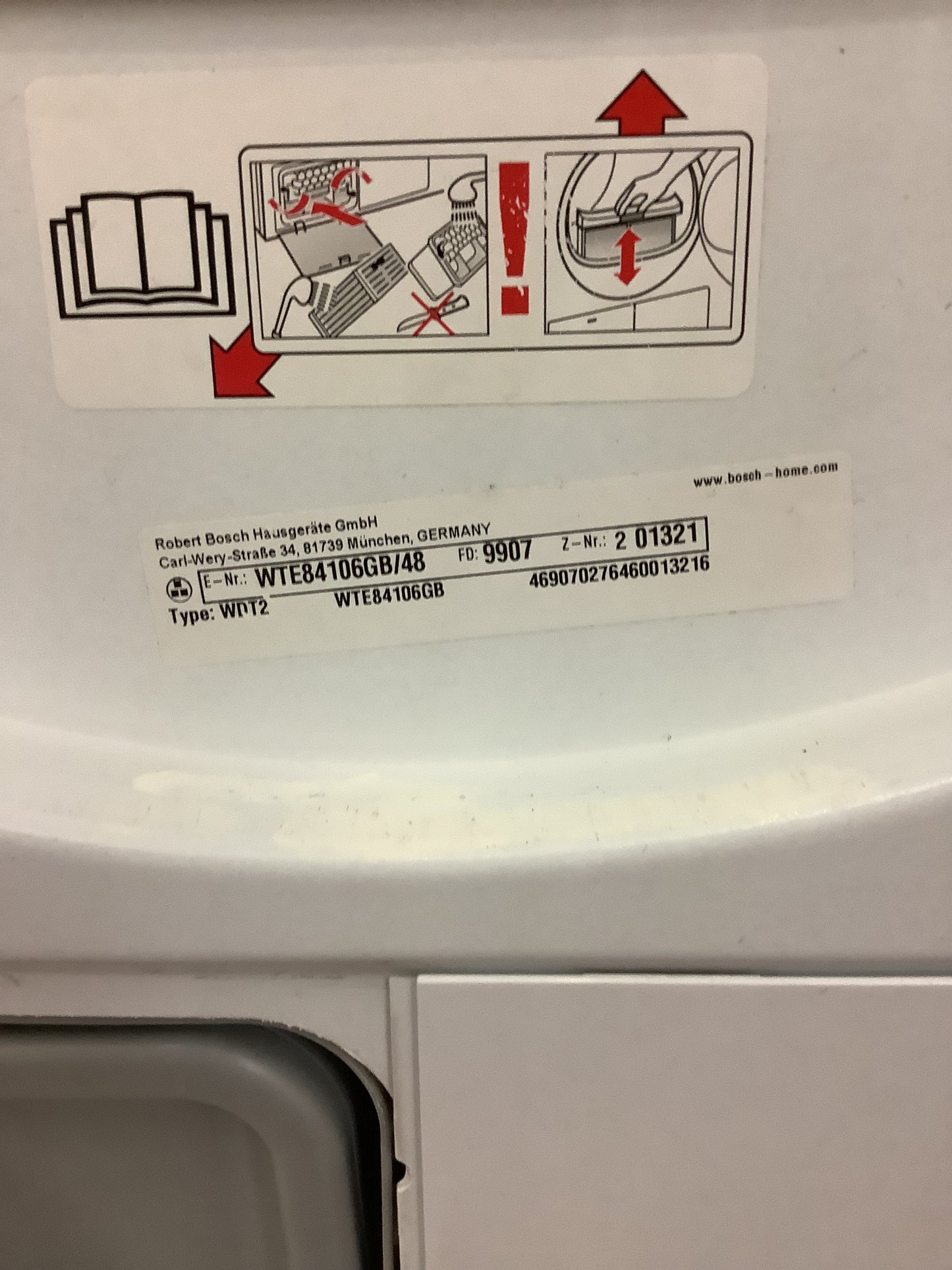 Bosch 7kg Tumble Dryer WTE84106GB/48 L49227