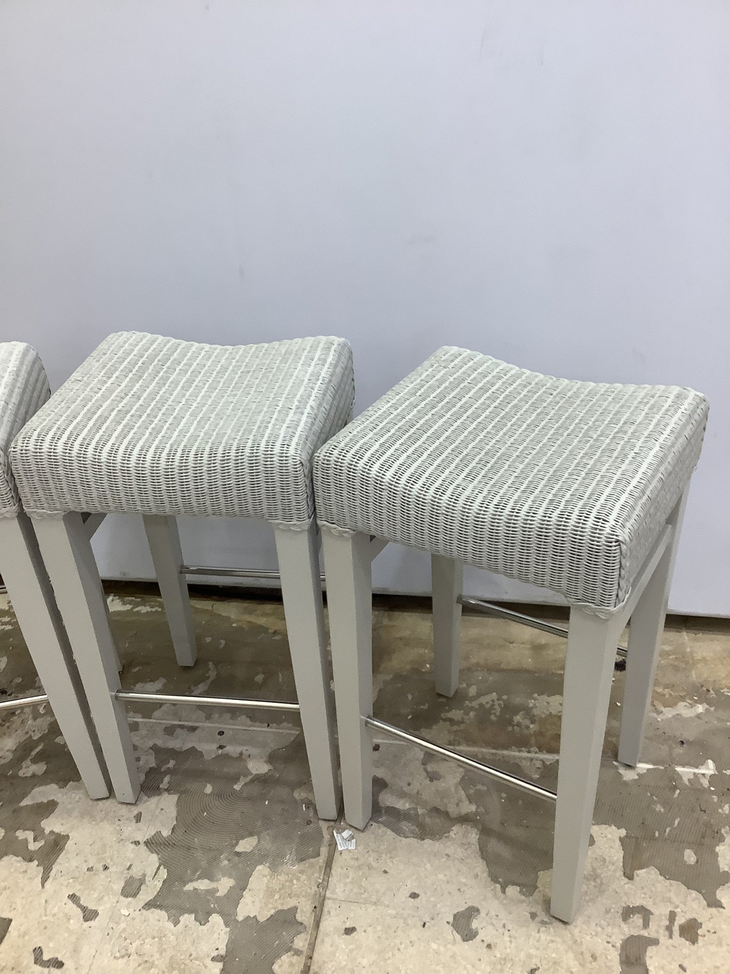 NEPTUNE Montague Lloyd Loom Bar Stool x 3. F27652