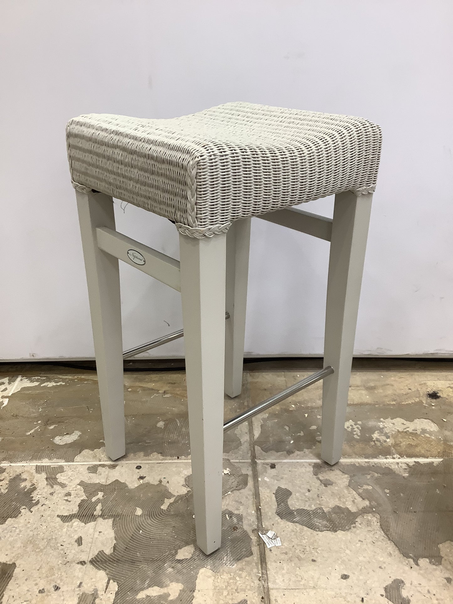 NEPTUNE Montague Lloyd Loom Bar Stool x 3. F27652