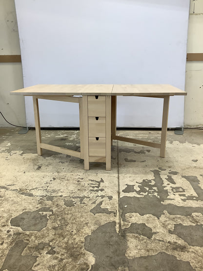 IKEA Norden Birch Gateleg Dining Table with 6 Drawers F27657