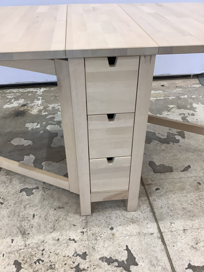 IKEA Norden Birch Gateleg Dining Table with 6 Drawers F27657