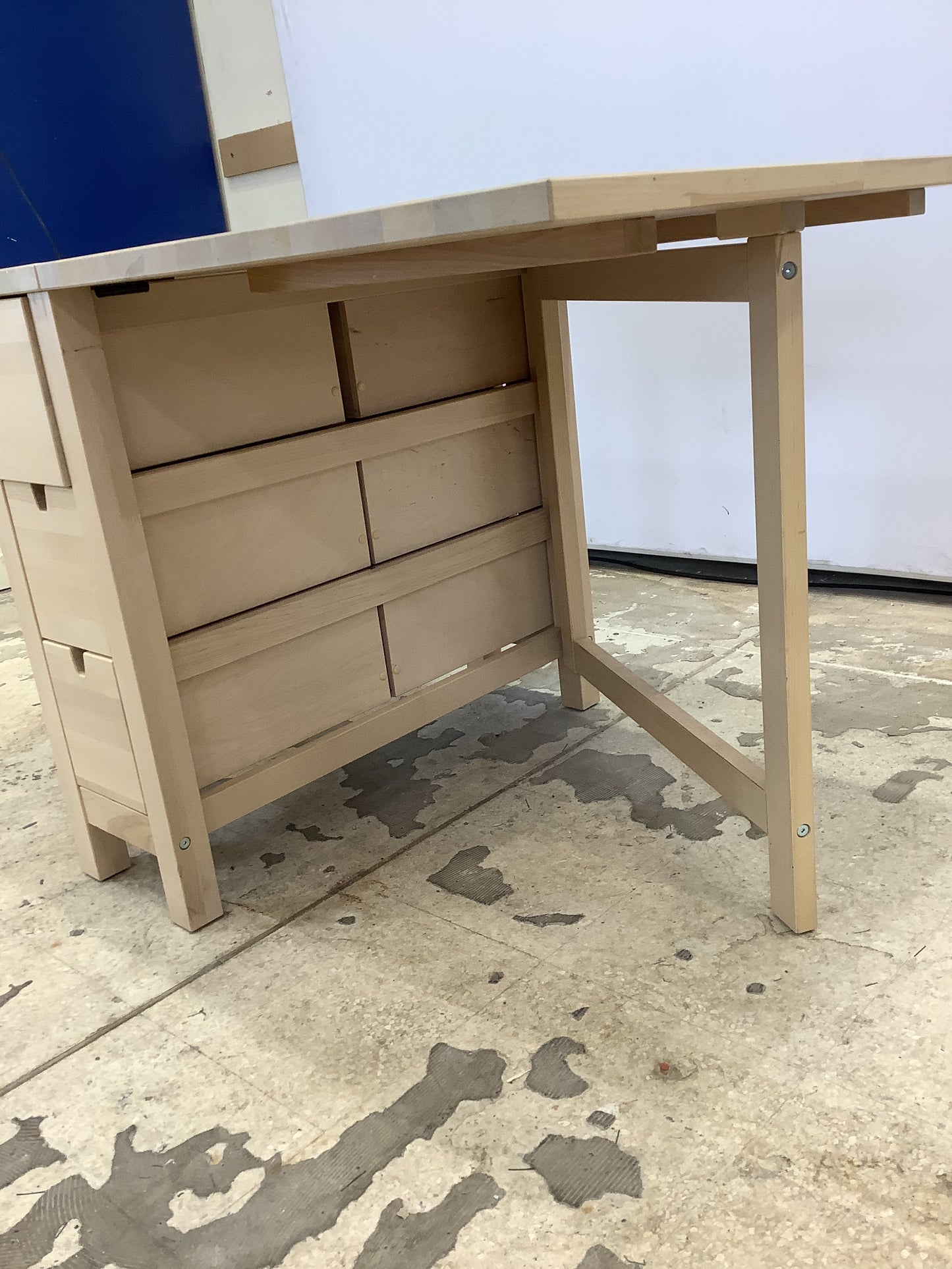 IKEA Norden Birch Gateleg Dining Table with 6 Drawers F27657