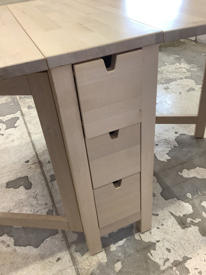 IKEA Norden Birch Gateleg Dining Table with 6 Drawers F27657