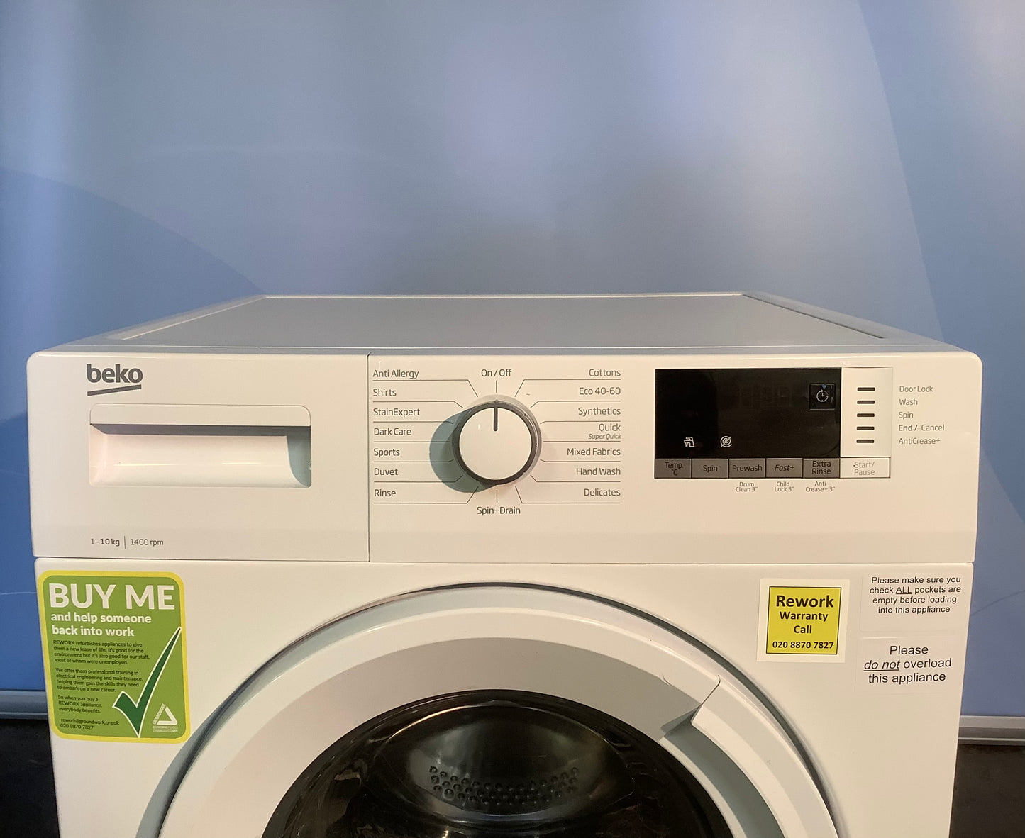 Beko 10kg Washing Machine WTK104151W L48732