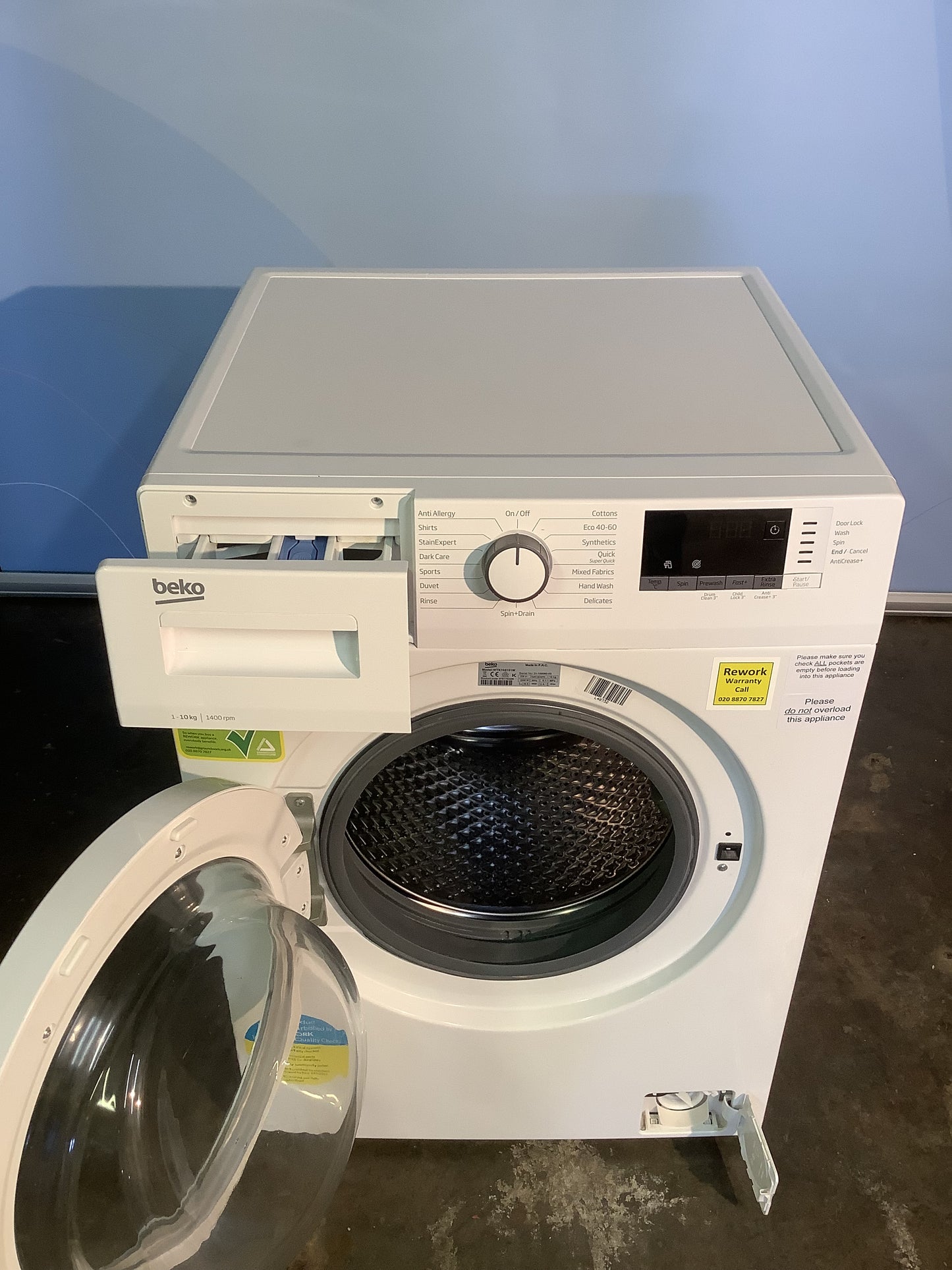 Beko 10kg Washing Machine WTK104151W L48732