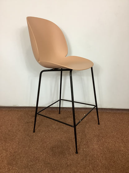 3 x Gam Fratesi GUBI Beetle Bar Stool,{naked pink } Shell F27165