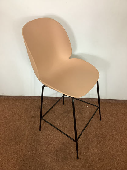 3 x Gam Fratesi GUBI Beetle Bar Stool,{naked pink } Shell F27165