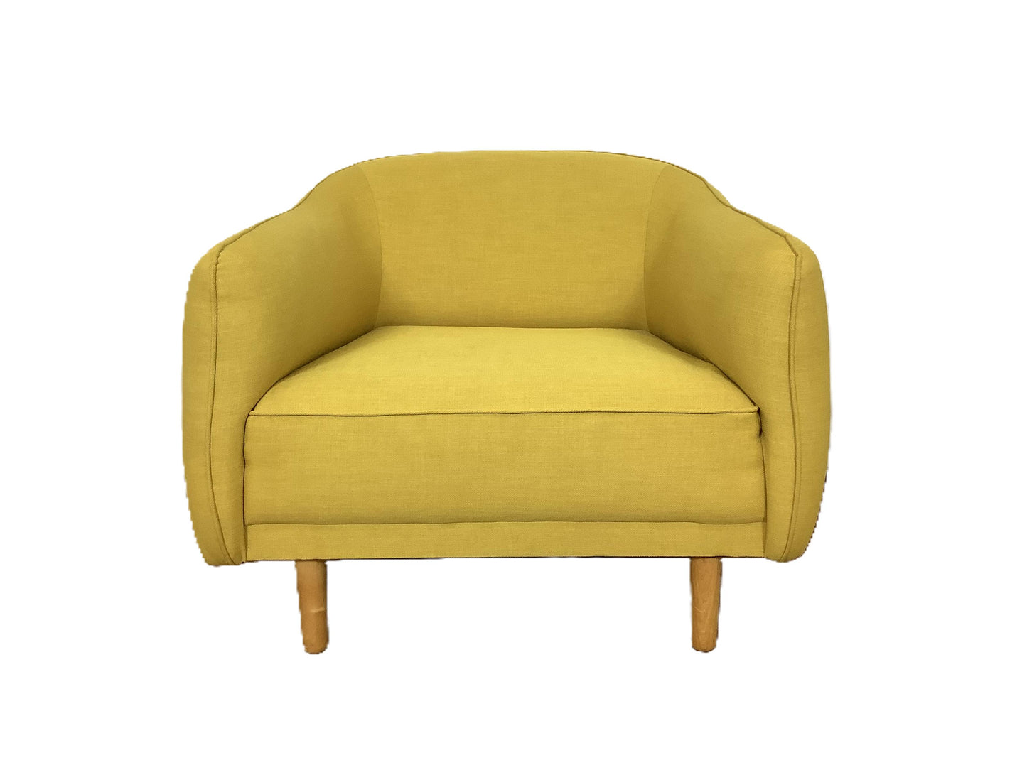 Made.com Haring Armchair, Orleans Yellow Weave. F27166