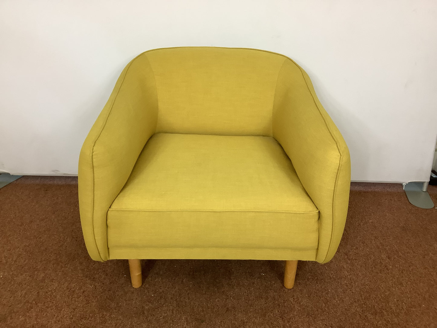 Made.com Haring Armchair, Orleans Yellow Weave. F27166