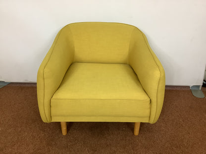 Made.com Haring Armchair, Orleans Yellow Weave. F27166