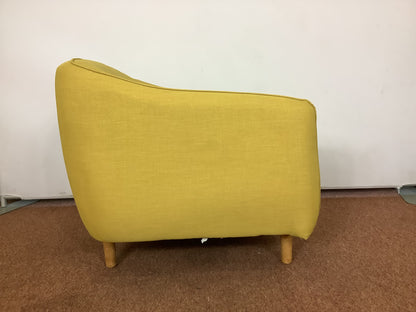 Made.com Haring Armchair, Orleans Yellow Weave. F27166