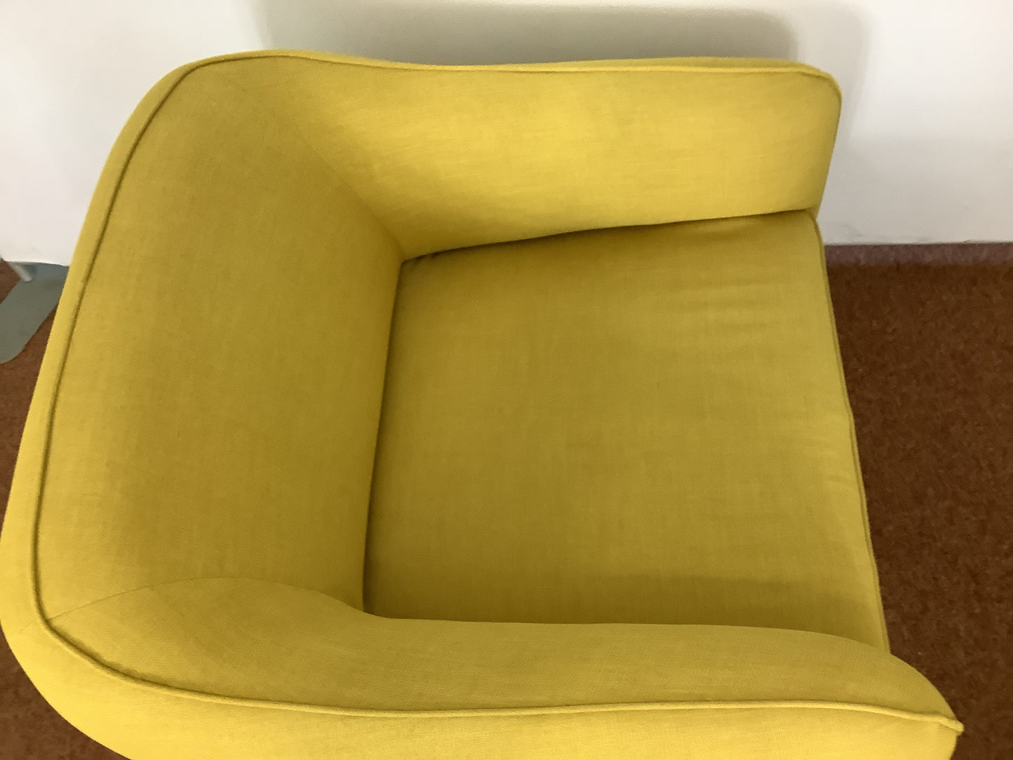 Made.com Haring Armchair, Orleans Yellow Weave. F27166
