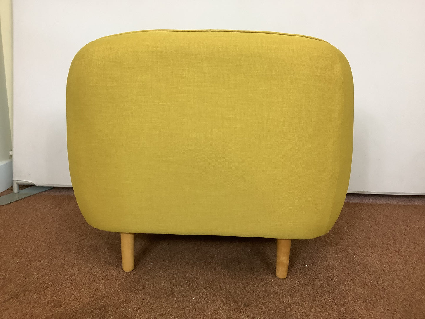 Made.com Haring Armchair, Orleans Yellow Weave. F27166