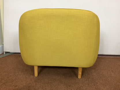 Made.com Haring Armchair, Orleans Yellow Weave. F27166