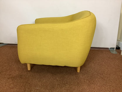 Made.com Haring Armchair, Orleans Yellow Weave. F27166