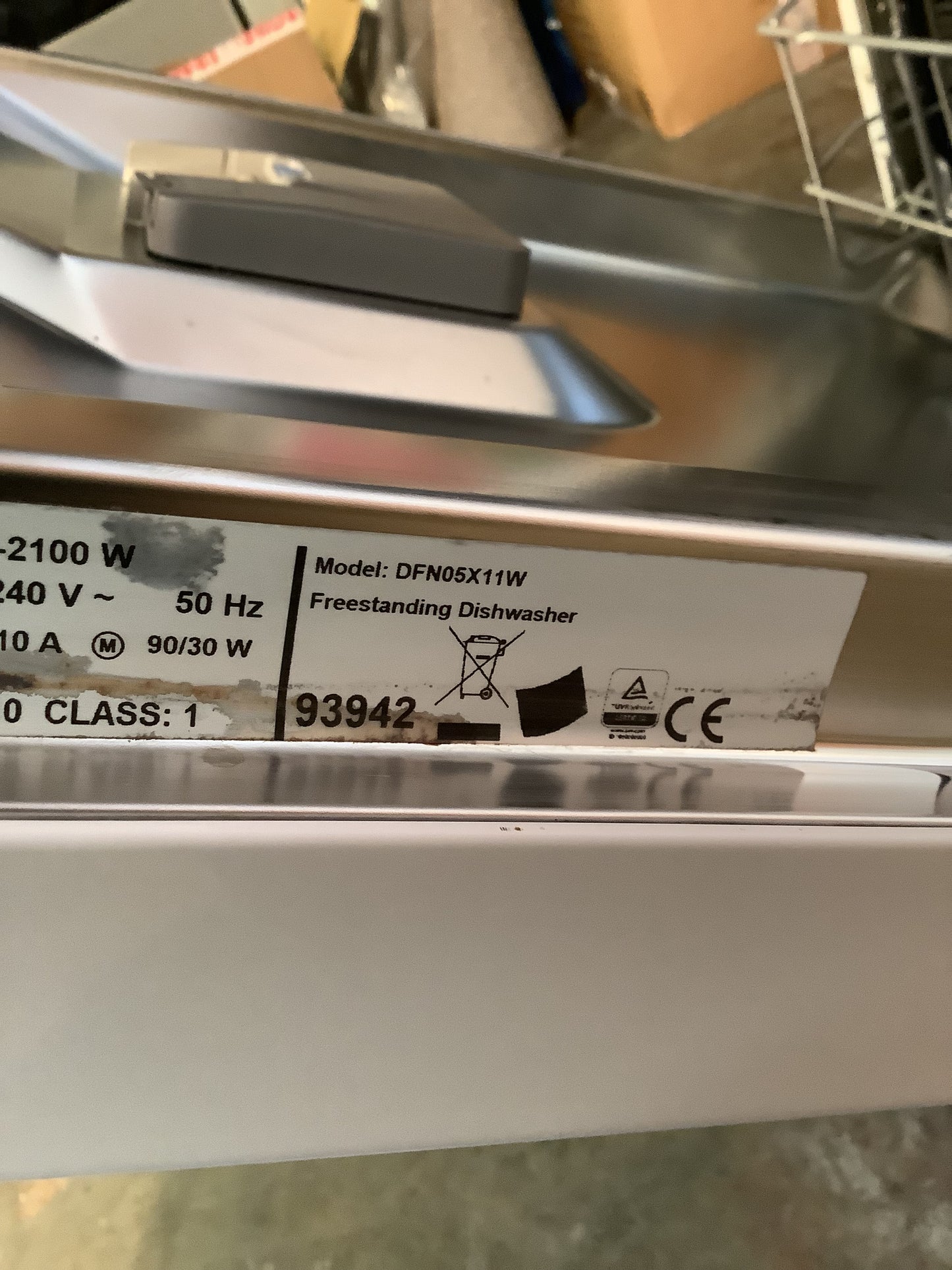 Beko Dishwasher DFNO5X11W L47781
