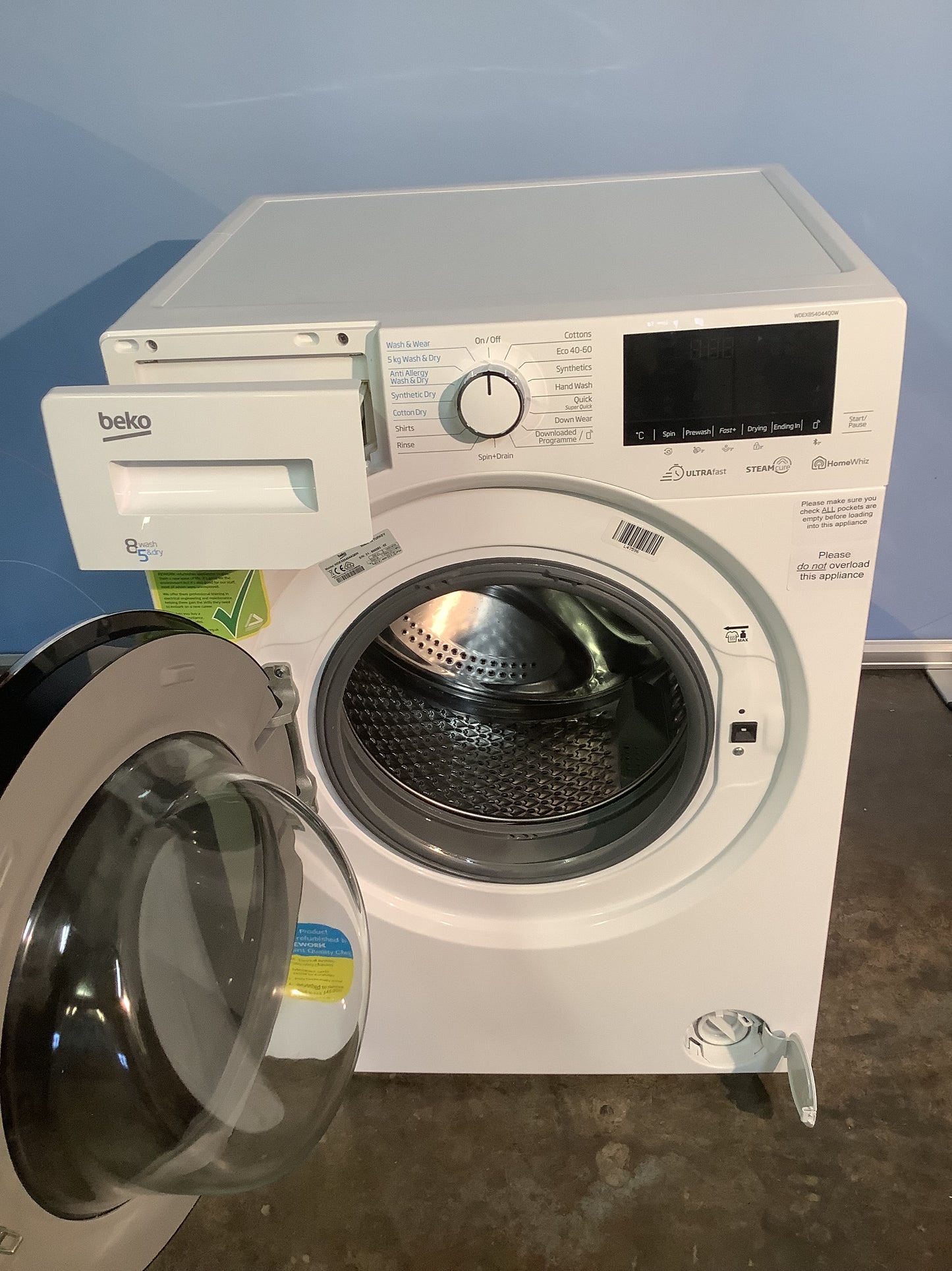 Beko Washer Dryer WDEX854044Q0W L47596