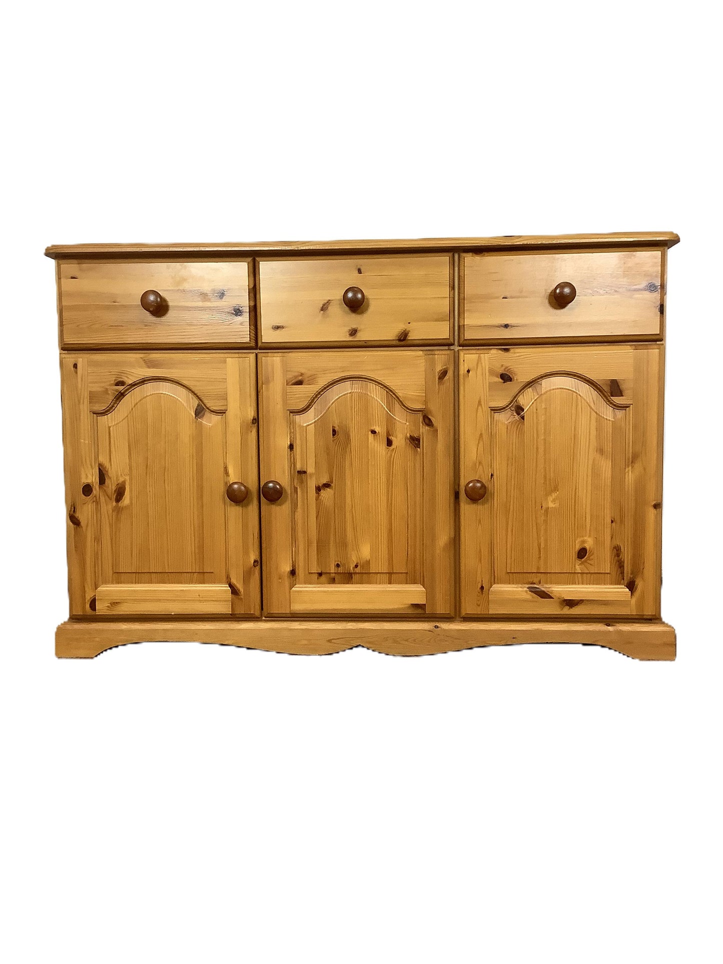 Pine 3 Draw / 2 Cupboard Sideboard F27407