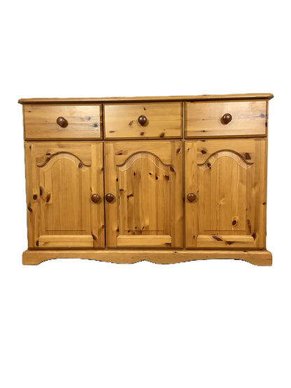 Pine 3 Draw / 2 Cupboard Sideboard F27407