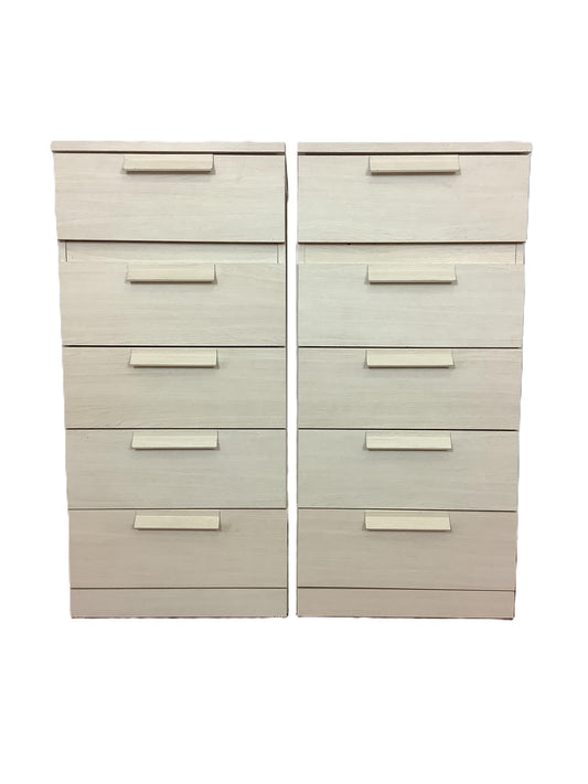{PAIR} GAMI By Bensons for Beds 5 Draw Narrow Chest of Drawers F27411