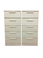 {PAIR} GAMI By Bensons for Beds 5 Draw Narrow Chest of Drawers F27411