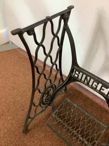 Singer Sewing Machine Cast Iron Treadle Base F27413