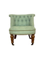 {Bouji} Light Green Tufted Back Slipper / Cocktail Chair F27414