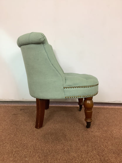 {Bouji} Light Green Tufted Back Slipper / Cocktail Chair F27414