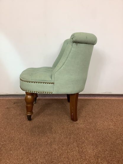 {Bouji} Light Green Tufted Back Slipper / Cocktail Chair F27414