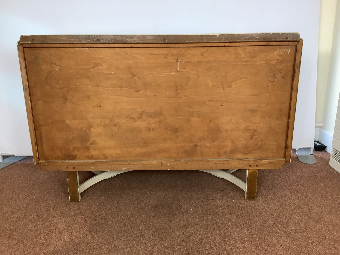 BEAUTILITY Ltd Vintage Shabby Chic 1950s Bow Fronted Sideboard Cabinet F27421