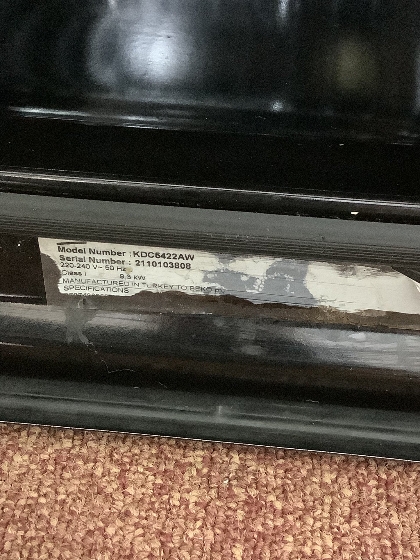 Beko 50cm Cooker KDC5422AW L52488