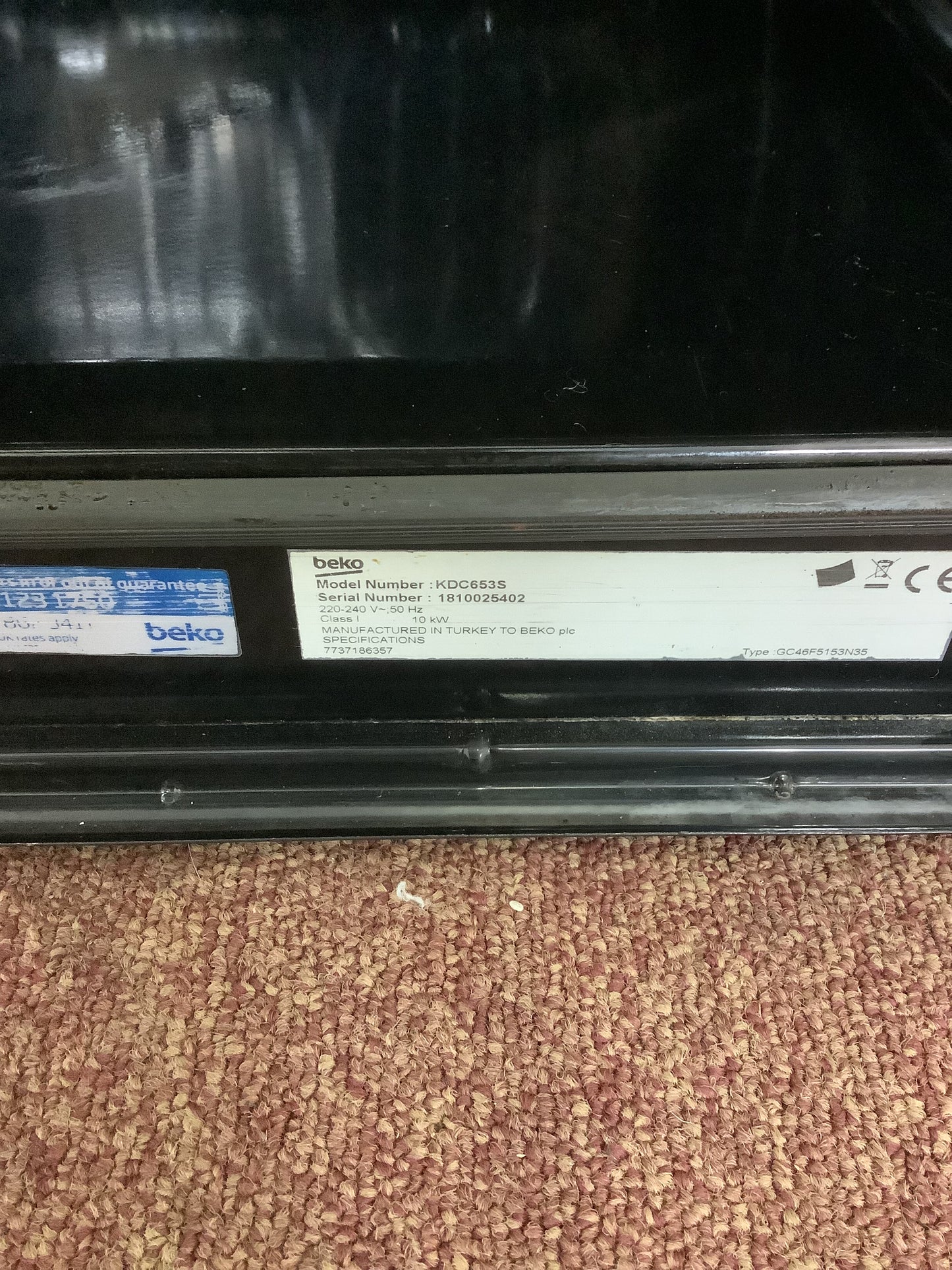 Beko 60cm Double Oven Cooker KDC6S3S L52388
